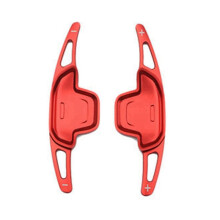 2PCS Car Steering Wheel Shift Paddle for GAC Shadow Leopard Auto Accessories Rust-Proof Aluminium Alloy (Red)