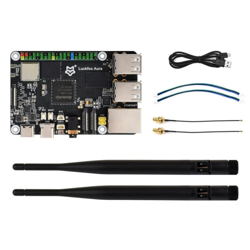 Luckfox Aura Linux Development Board Based  RV1126B, 3 TOPS Computing Power 4K Encoding and Decoding 64GB EMMC 4GB RAM