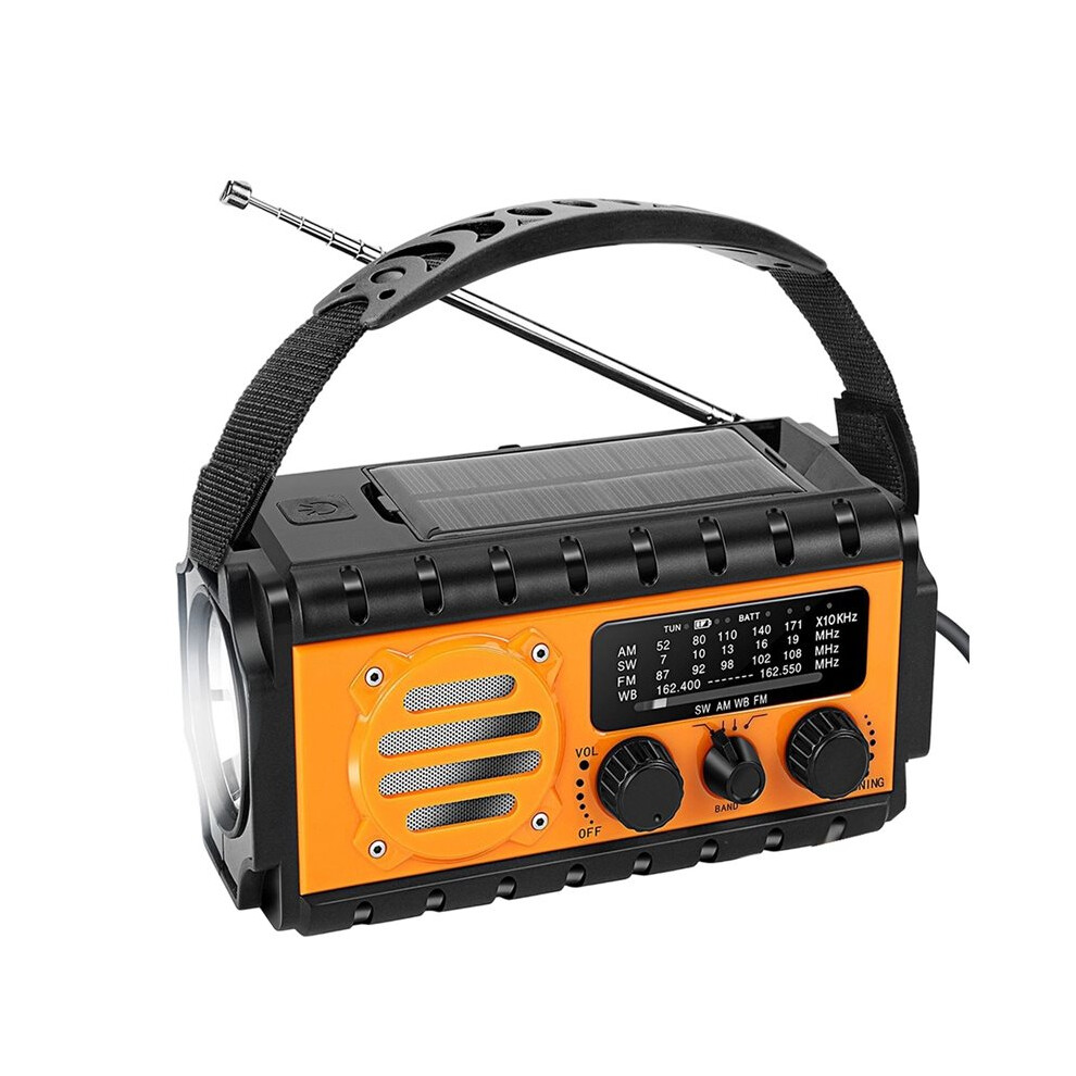 Solar Hand Crank Radio Emergency Radio Fm Am/Wb/Noaa Weather Radio 20000Mah Rechargeable Flashlight Sos Mobile Power 6133606702376