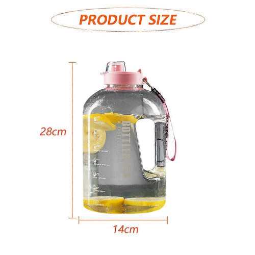 Wasserflasche mit Strohhalm, Wasserkrug, Motivationsflasche 1