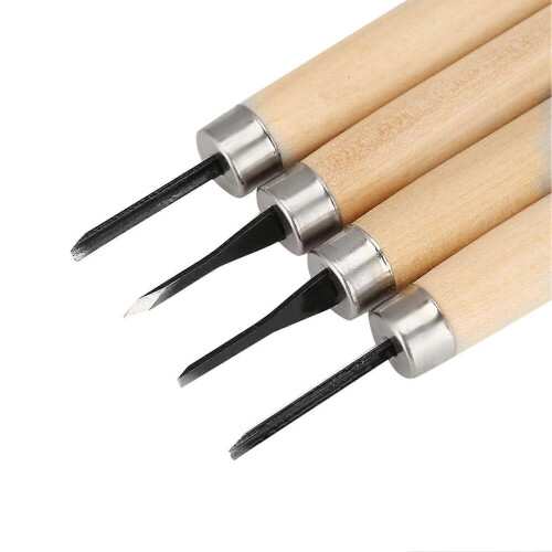 4Pcs Wood Carving Knife Set, Manual Sharpener, Rubber Stamp, Carving Tools (#2) 1