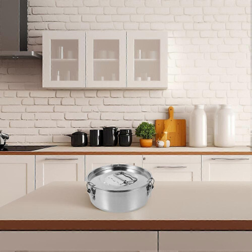 Flan Cooking Tool Rustfritt Stålform med Lokk til Matlaging 2