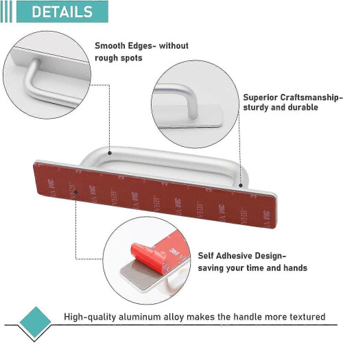 selbstklebende Aluminium-Küchenschrankgriffe – 148 mm, Silber 2