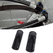 2 Pcs 1/2 Inch Fuel Line Socket Wrench Set Chrome Tungsten Steel