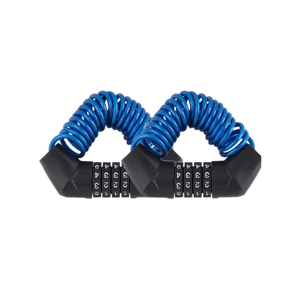2Pcs Helmet Lock Anti-Theft 4 Digit Password Road Bike Locks For Scooter Motorcycle Portable Cycling Bicycle Cable Lock 4712629702833