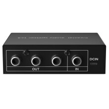 Coaxial Audio Aplitter,1 in and 3 Out, High Fidelity Coaxial Connected to Subwoofer Digital Audio Preamplifier