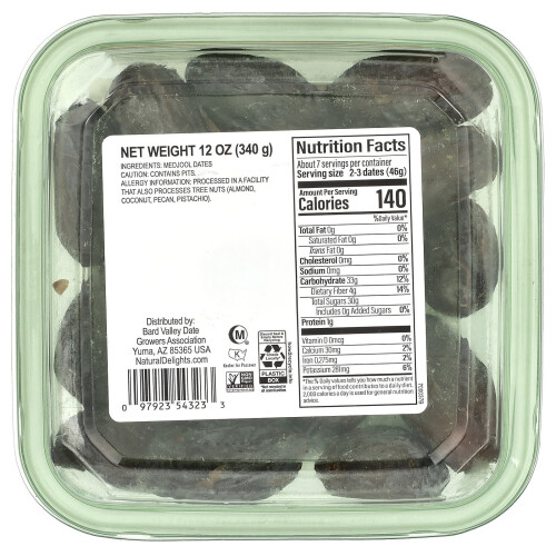Natural Delights, Φρέσκα Medjool Dates, Ολόκληρα, 12 oz (340 g) 1