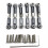 12Pcs Adjustable Metal Linkage Pull Rod Front /Rear Servo Link for ,6Pcs Grey & 6Pcs 2