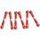 2 Set Adjustable Metal Linkage Pull Rod Front /Rear Servo Link for  A949 A959 A969 A979 K929,Grey & Red 7