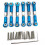12Pcs Adjustable Metal Linkage Pull Rod Front /Rear Servo Link for ,6Pcs Grey & 6Pcs 8