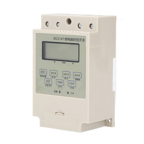 Programmable Digital Timer Switch 25A Beige Microcomputer Electronic Relay 1