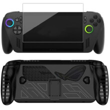 For Ally/X Protective Case Ergonomic Handle Grip Shell Handheld TPU Soft Case Cover Skin Durable Stand Black