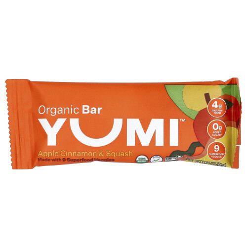 Yumi, Οργανική Μπαρ, Παιδί, Κεράσι Κανελάκι & Σκουός, 5 Μπάρες, 0,74 oz (21 g) Κάθε 2