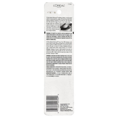 L'Oral, Voluminous, Σμύριγμα Ξύλου Πινέλα Μάτι, 645 Μαύρο, 0.087 oz (2.48 g) 2
