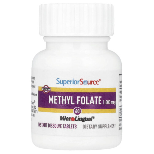 Superior Source, Methyl Folate, 1.000 mcg, 60 Instant Dissolve Tablets 2