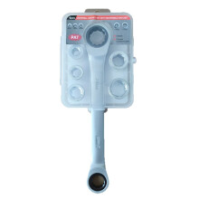 72-Tooth Double-Ended Ratchet Wrench Set with 5 Heads Multi-Function Adjustable Tool for Car Repair