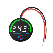 LED Battery Level Indicator Digital Voltmeter 12V/24V/36V/48V Voltage Charge Tester Lithium Battery Capacity Board White