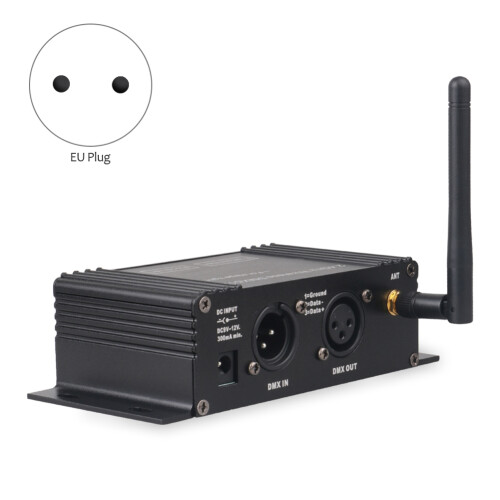 DMX 512 Wireless Controller Receiver Transmitter LCD Display Power Adjustable for Disco DJ Party Stage Bar Light-EU Plug 1