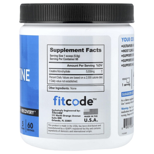 fitcode, Kreatin, Osmakad, 10,6 oz (300 g) 1