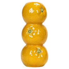 Fruit-Shaped Ceramic Vase, Orange-Shaped Flower Vase, Simple Decorative Item for Home and Desktop Use.
