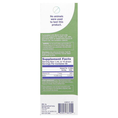 Life-flo, Βιταμίνη Βiotin Drops, Φυσική Βανίλια, 2 fl oz (59 ml) 1
