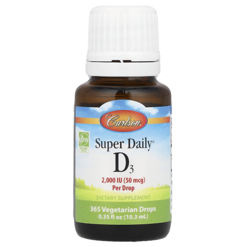 Carlson Super Daily D3 Liquid 2000 IU Drops - 10.3ml 2