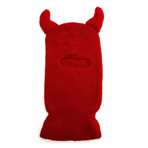 Κασκόλ με κουκούλα και μπαλακλάβα Devil Horn για το Halloween 1