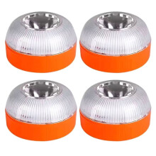 4PC LED Car Emergency Light Flashing Magnetic Induction Strobe Warning Portable Road Accident Safety Accessory
