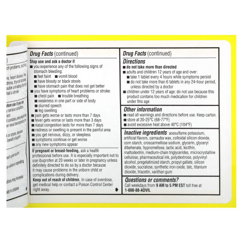 Advil, Allergy & Συμπίεση Αντιμετώπιση, 20 Κονδύλιες Tablets 2