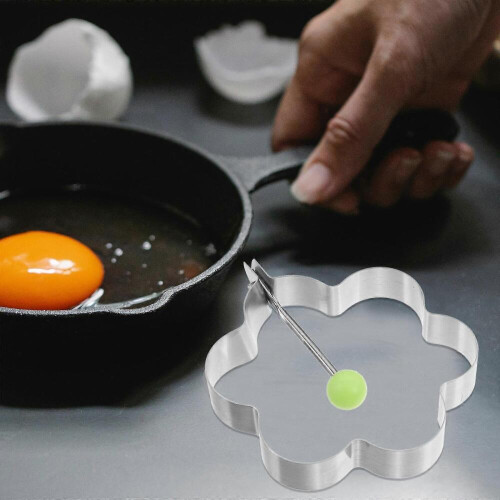Spiegelei-Ringform aus Edelstahl, 6-teilig, Pfannkuchenringform 1