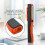 COB-LED-Taschenlampe, magnetischer Drehclip, Orange 2
