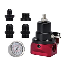 AN10 EFI Fuel Pressure Regulator ( 0-160psi Gauge )-10AN 10/10/6 Inlet & Return for E30 M20 6cy
