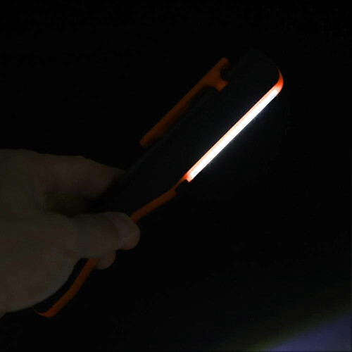 COB-LED-Taschenlampe, magnetischer Drehclip, Orange 2