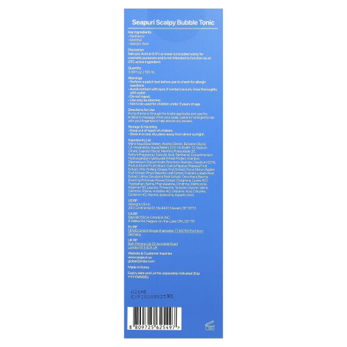 Seapuri, Scalpy Bubble Tonic, 3,38 fl oz (100 ml) 2