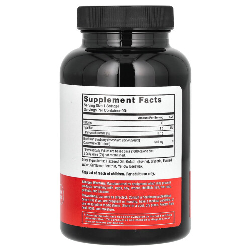 Force Factor, Blåbärkonsentrat, 500 mg, 90 Softgels 1
