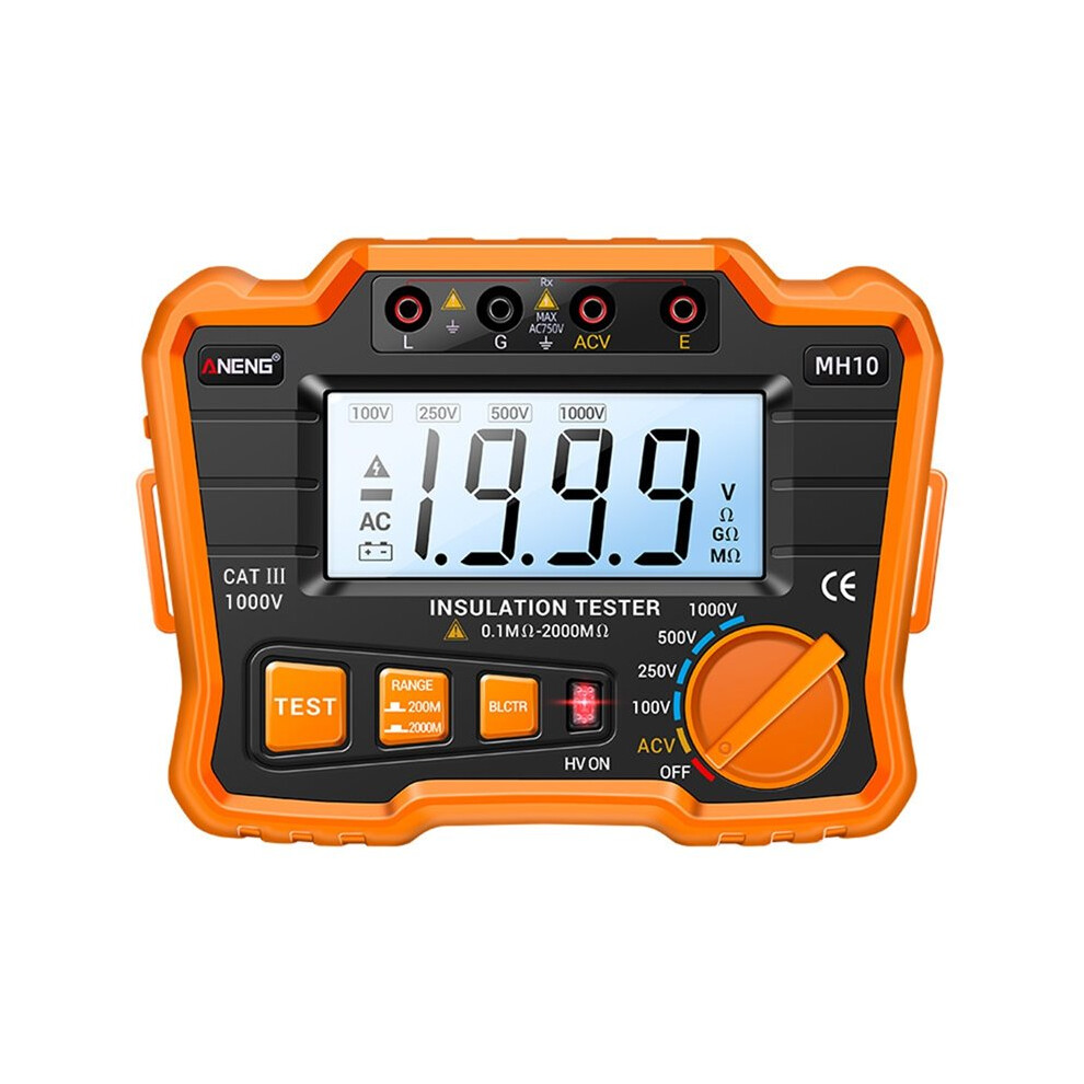 Aneng Mh10 Digital Megohmmeter Insulation Resistance Tester Lcd Display Multimeter High Voltage Insulation Tester B 6032556392906