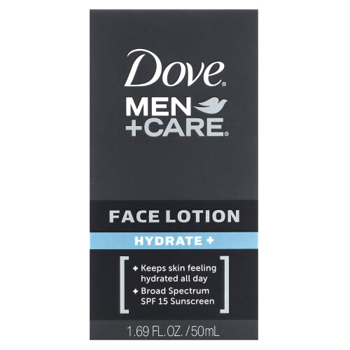 Dove Dove, Män + Vård, Ansiktskräm, Hydrate +, SPF 15, 1.69 fl oz (50 ml) 1