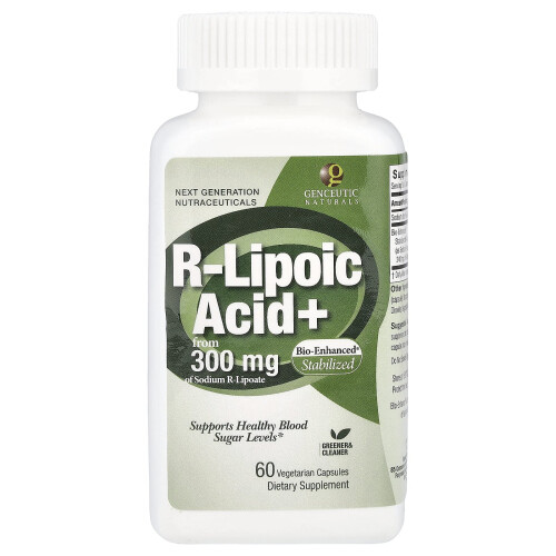 Γενεουτικ Νάτουραλς, R-Λιποϊκό Οξύ+, 300 mg, 60 Βοτανογενείς Καψούλες 2