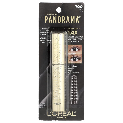 L'Oréal, Voluminous Panorama Mascara, 700 Zwart, 0,33 fl oz (9,9 ml) 1