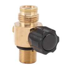 Nachfülladapter für CO2-Zylinder aus Messing, G1/2-14, M18x1,5, 5000 psi