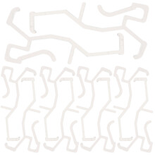 40Pcs Transparent Plastic Clips for Curtain Valance Retainer Holders