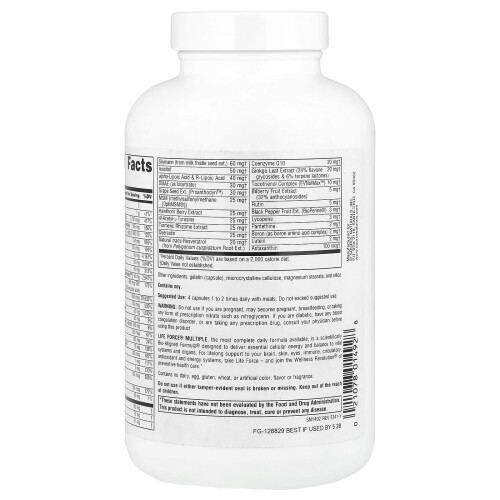 Source Naturals, Life Force Multiple, Kein Eisen, 180 Kapseln 2
