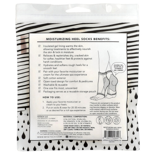 Calcetines Humectantes de Kitsch, Estampado de Rayas, 1 Par 1