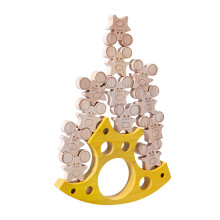 2Sets Holzbausteine Spielset Bunt Mit Mäuse- Für Kinder Lernspaß
