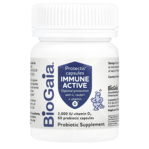 BioGaia, Ενεργό Ανοσοποιητικό, Protectis Φιάλες, 2,000 IU, 60 Προβιοτικό Φιάλες 2