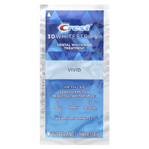 Crest Crest, 3D Whitestrips, Ορθογναθική Κιτ Γελορισμού, Κλασική Βιβέ, 20 Στιβλ 2