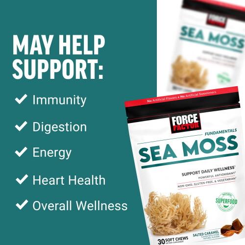 Force Factor, Fundamentals, Sea Moss, Salted Caramel, 30 Soft Chews 2