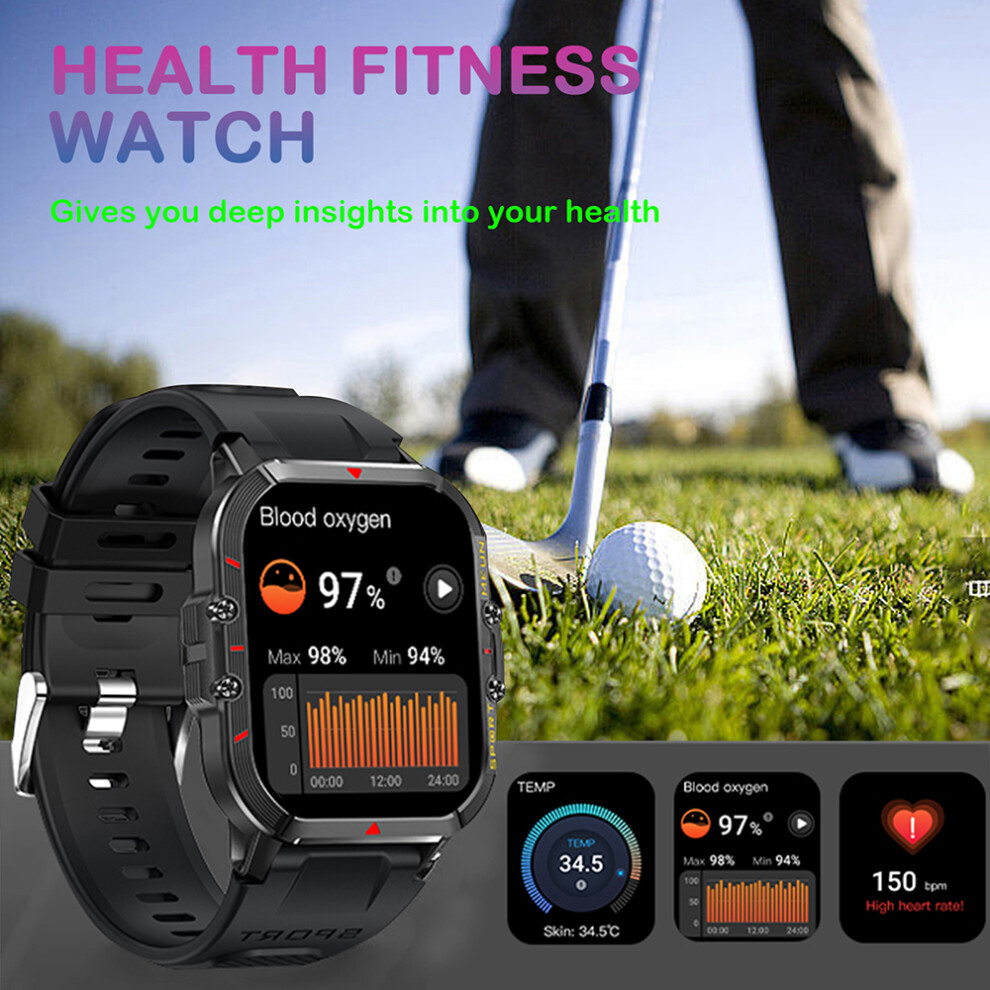 Sports Smartwatch 1.96'' Bt Call, Heart Rate, 100+ Sports Modes, Ip68 Waterproof 4011386047387