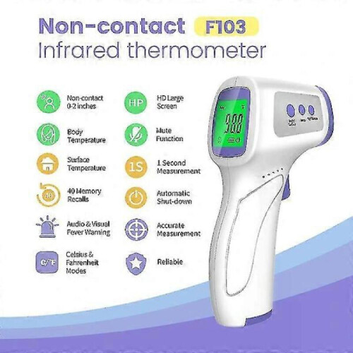 Kontaktfri termometer for voksne, pannetermometer for feber, kroppstermometer og eksternt termometer 1