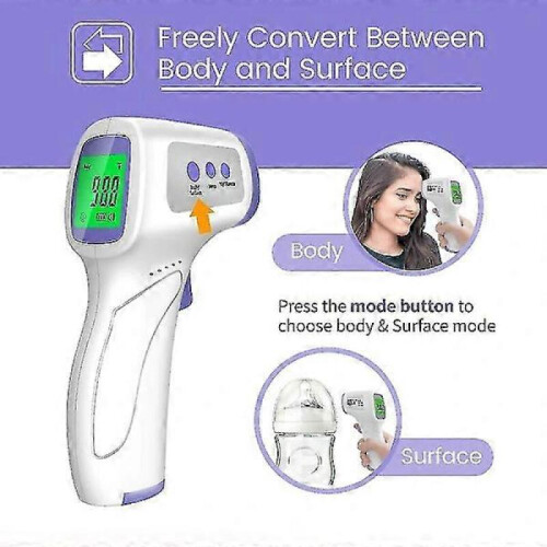 Kontaktfri termometer för vuxna, panntermometer för feber, kroppstermometer och extern termometer 2